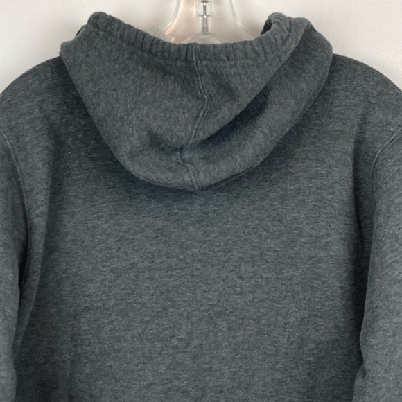 ADIDAS Hooded Logo Fleece Pullover Sweatshirt in Gray Heather - Picture 8 of 9